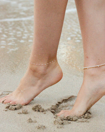 Baby Pearls - Silver Anklet
