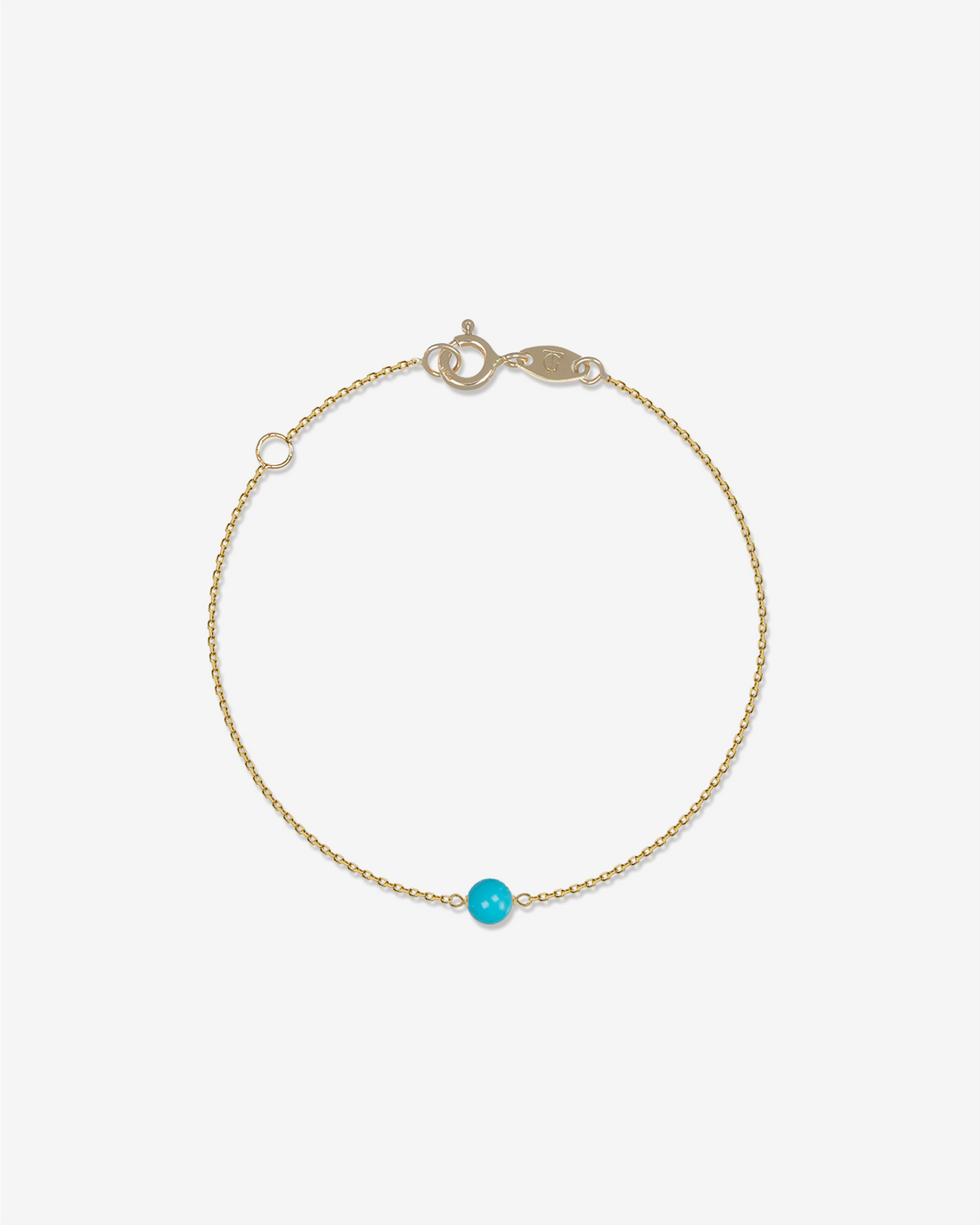 Aqua – Armkette Gold | Zarte 14 Karat Goldkette mit echtem Arizona Türkis | KONI Design Wien
