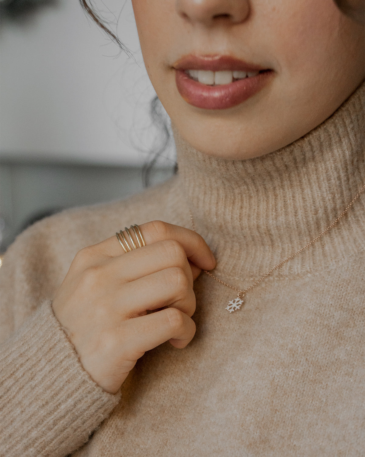 Baby Cubic Zirconia - Silver Necklace