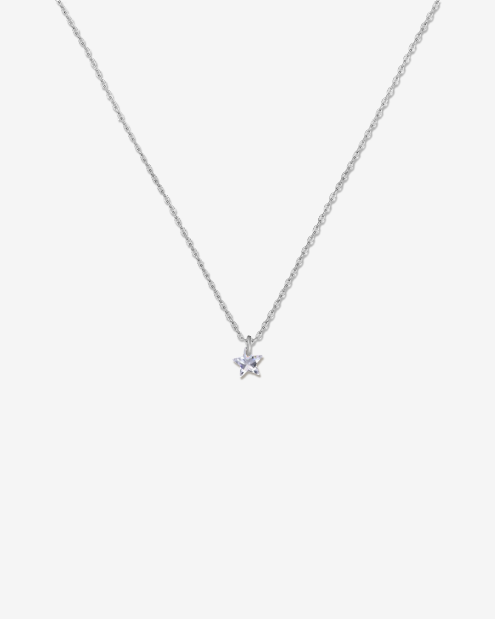 Baby Cubic Zirconia - Silver Necklace